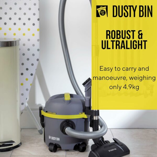 DB40B Bagged Vacuum Cleaner – Powerful, Lightweight & Compact Corded Cylinder Vacuum Cleaner with Large 6L Capacity, High-Efficiency Filtration, Portable & Easy to Use for Stairs & Home - Image 3