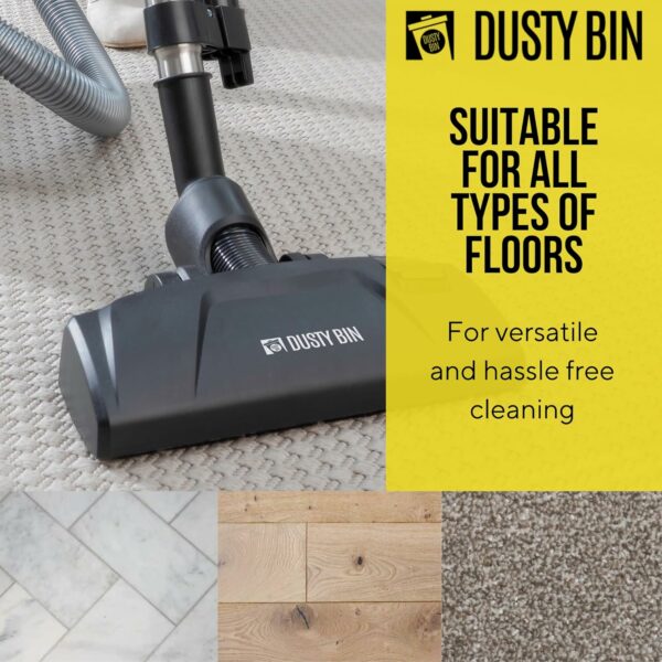 DB40B Bagged Vacuum Cleaner – Powerful, Lightweight & Compact Corded Cylinder Vacuum Cleaner with Large 6L Capacity, High-Efficiency Filtration, Portable & Easy to Use for Stairs & Home - Image 5