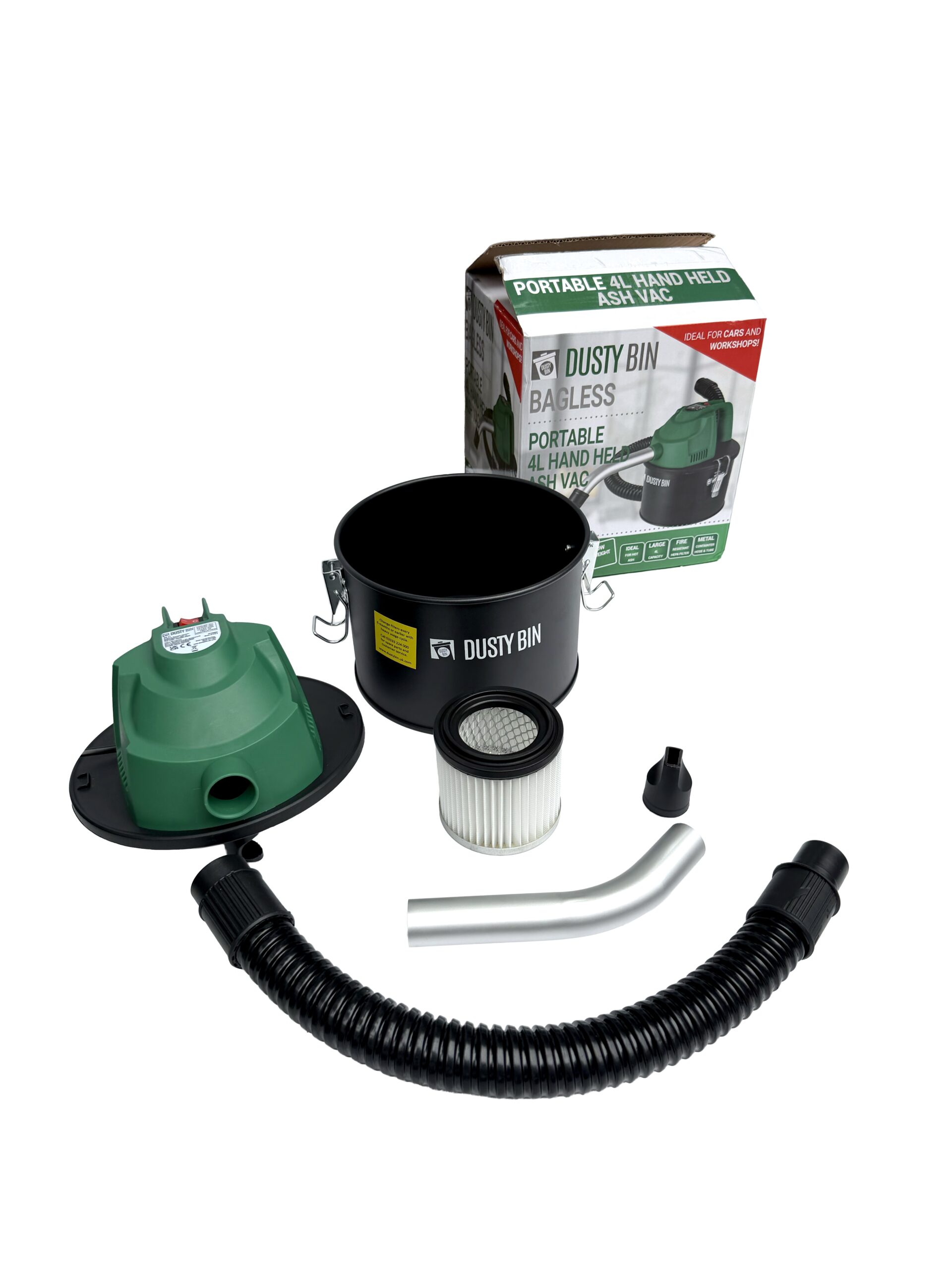 Dusty Bin DB21 Compact Handheld Multi Functional Ash & Dirt Vac 4 litre Capacity - Image 4